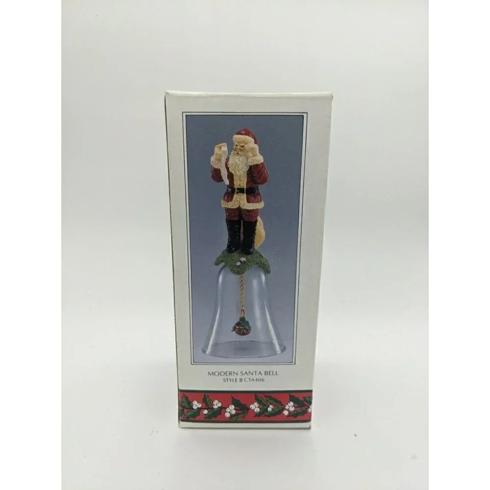 Christmas Thru The Ages Novelina Modern Santa Bell Style CTA406 Vintage